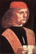 LEONARDO da Vinci Portrat of a musician oil